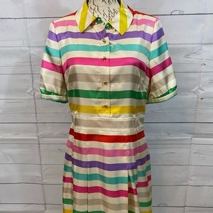 Striped silk Kate Spade dress